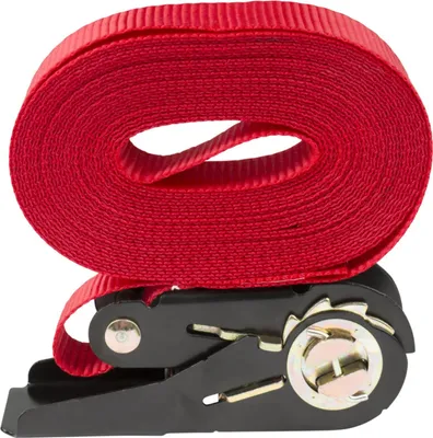Produktbild von STIER Spanngurt Set, 4 Stück, 5 m Länge, Ratschengurte, Zurrgurte, 800 kg Tragkraft, Farbe rot, Befestigungsgurte für Ladungssicherung, Befestigungsriemen, Spanngurt mit Ratsche