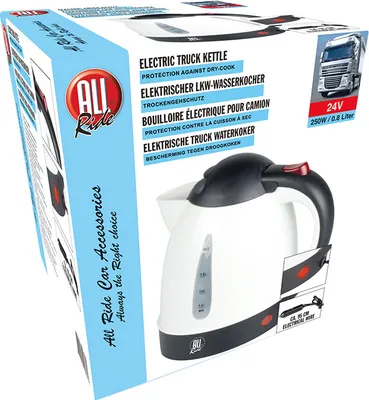 Obrázok produktu pre ALLRIDE Varná kanvica 24V/250 W, 0,8 l guľatá