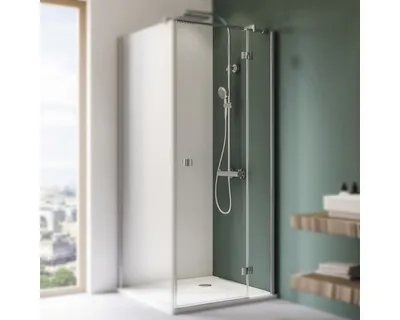 Produktbild von Drehtür für Seitenwand Breuer Espira 80 cm Anschlag rechts Klarglas Profilfarbe chrom
