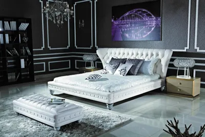 Produktbild von Designer Doppelbett Bett Betten Leder Chesterfield Hotel Luxus Schlafzimmer Neu!