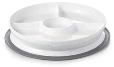 Produktbild von Geteilter Teller mit Silikon-Saugnapf, Grau, OXO
