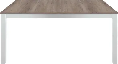 Immagine prodotto di Milani Home - Tavolo Da Pranzo Moderno Di Design Allungabile Cm 90x160/203/246 Struttura Bianca Piano Tortora Per Arredo Casa Sala Da Pranzo - Marrone