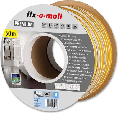 Produktbild von fix-o-moll P-Profildichtung selbstklebend weiß 50 m 5,5 x 9 mm