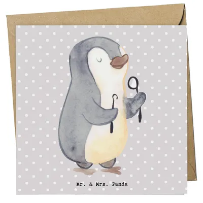 Produktbild von Mr. & Mrs. Panda Grußkarte Zahnarzthelfer Herz - Grau Pastell - Geschenk, doppelkarte, anlasskarte, Klappkarte, Glückwunschkarte, faltkarte