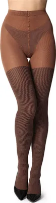 Image de Collants en coton pour femmes Bellivalini BLV-1115 (marron, taille S).