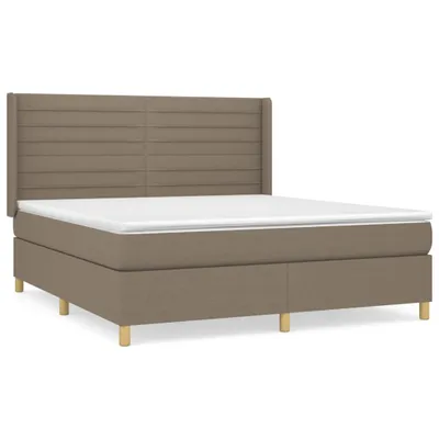 Produktbild von Boxspringbett mit Matratze Taupe 160x200 cm Stoff