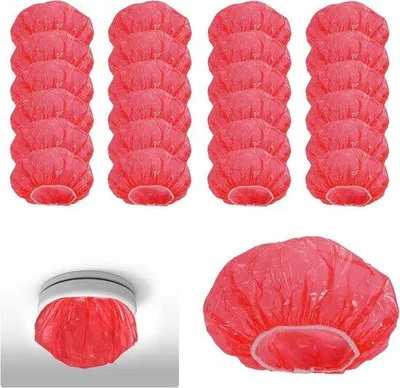 Produktbild von 50 Stück flexible Rauchmelderabdeckungen für den Hausgebrauch, rote Stoffdeckläufer