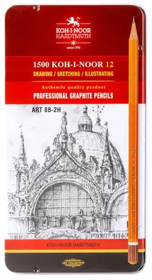 Image de Koh-i-Noor Set de crayons graphite, classes 8B-2H, pack de 12