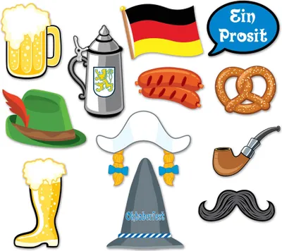 Produktbild von Volksfest-Fotoset Fotozubehör 12-teilig bunt - Einheitsgröße