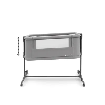 Immagine prodotto di Kinderkraft NESTEE GROW 2 – Lettino aggiuntivo 3 in 1, culla e lettino, 5 livelli di regolazione in altezza, regolabile, con materasso, pieghevole, con rotelle, grigio scuro