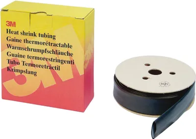 Produktbild von 3M Deutschland Warmschrumpfschlauch Rolle 1,5/0,5mm,sw,dünnw. HSR 3000 1,5/0,5 sw