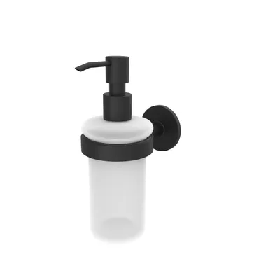 Produktbild von Lenz NERO Seifenspender zur Wandmontage - Schwarz- matt - kleben oder bohren - 4508351