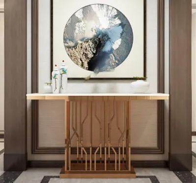Immagine prodotto di Tavolo consolle di design Consolle in acciaio inox design oro moderno nuovo