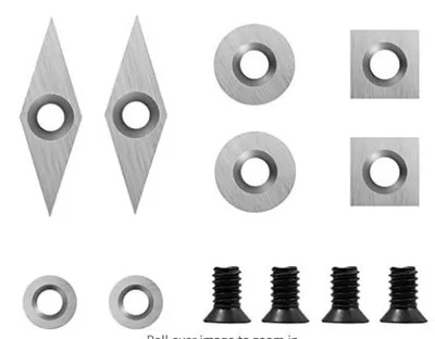 Produktbild von 8-teiliger Hartmetall-Wendeschneidplattensatz für Drechselwerkzeuge, Hartmetall-Wendeschneidplatten, Drechselröhren