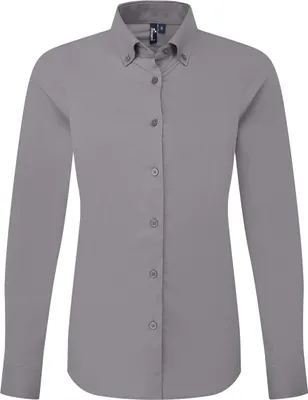 Image de Premier - Chemise "Supreme" pour femme Manches Longues RW10700 (M) (Bleu marine)