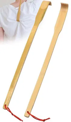 Image de Massageur pour dos en bambou - Lot de 2 - Grattoir de massage en bambou
