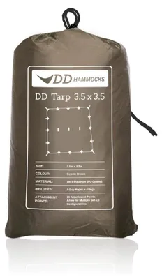 Image de DD Hammocks DD Tarp 3,5 x 3,5 mètres Coyote marron Accessoires