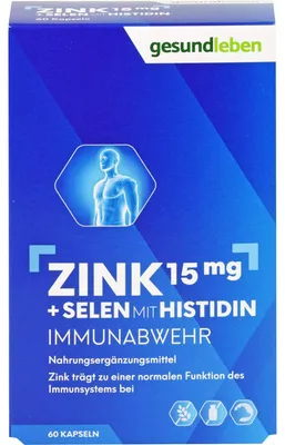 Produktbild von Gesund leben Zink 15 mg + Selen mit Histidin Kapseln, 60 St. Kapseln