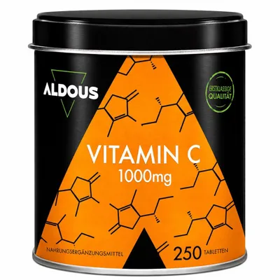 Produktbild von Vitamin C Hochdosiert 1000mg - Versorgung für +8 Monate - 1 Tablette pro Tag - für Müdigkeit, Immunsystem und Abwehrkräfte - 250 Tabletten