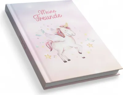 Produktbild von itenga Freundebuch Einhorn Wasserfarben DIN A5, 88 Seiten