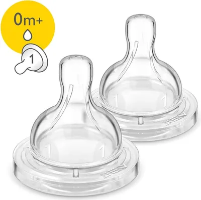 Productafbeelding van Philips AVENT SCF634/27 Antikoliekflesjes, snelle doorstroom, ventiel dat koliek en boertjes vermindert, 2 stuks
