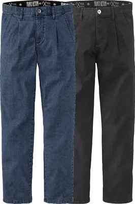 Produktbild von Franco Bettoni Herren 2er Pack Bundfaltenjeans, mit Extra-Stretch für optimalen Sitz