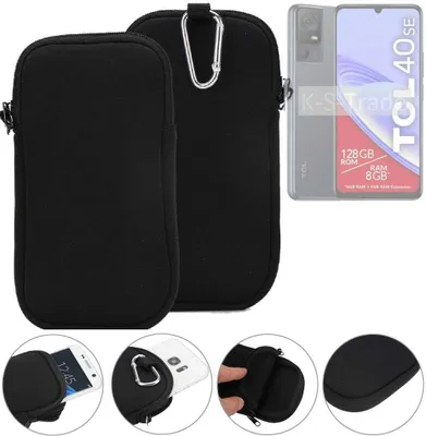 Produktbild von K-S-Trade Neopren-Hülle Handyhülle kompatibel mit TCL 40 SE Schutzhülle Neoprenhülle Sleeve Schutz-Hülle Gürtel Tasche Case Holster Handytasche
