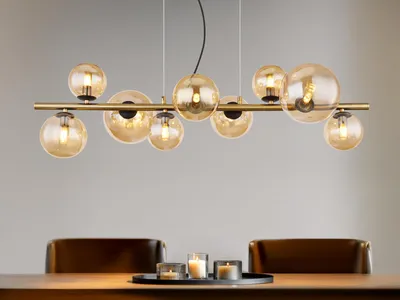 Produktbild von Globo Lighting Hängeleuchte Metall schwarz matt, 9x G9 LED