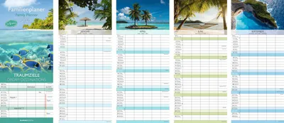 Immagine prodotto di AlphaEdition 160332 Calendario delle famiglie Destinazioni da sogno - 19,5 x 45 cm, 5 colonne