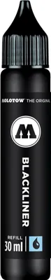 Produktbild von Blackliner Nachfülltinte 30ml schwarz Packung mit 6 Stück