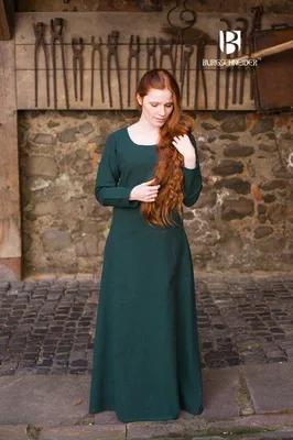 Produktbild von Mittelalter Kleid Typ Unterkleid Freya Grün M