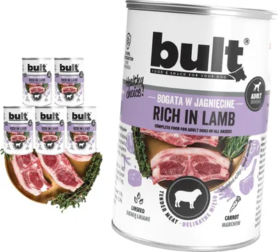 Produktbild von Bult | Feuchtfutter für Hunde - Lamm - 6x400g - 75% Fleisch - Getreidefreie Formel
