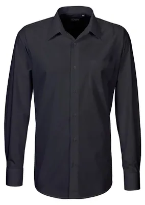 Produktbild von Herren Hemd halbarm, schwarz, Größe 53/54 : 54 : schwarz : 60% Baumwolle 40% Polyester