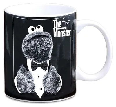 Porzellanbecher Koekiemonster 300 ml, Sesamstraat Motiv