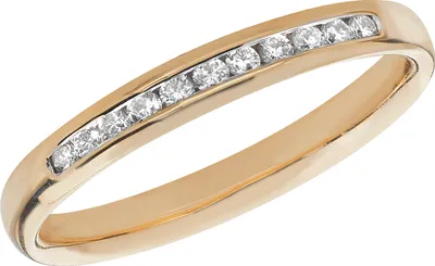 Produktbild von 9 Karat (375) Gold Halb Eternity Damen - Diamant Trauring/Ehering/Hochzeitsring Brillant-Schliff 0.12 Karat GH - SI3-I1, 53 (16.9); TRS187909KYRSM