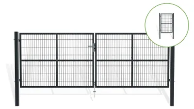 Produktbild von 4 m H.140 cm RAZO-Maschentor + 1 m RAZO H.140 cm graues Tor