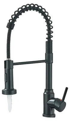Obrázek produktu pro Kuchyňská baterie, výsuvná sprchová funkce, flexibilní výtok, černá