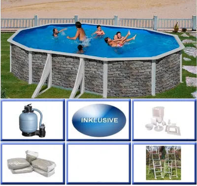 Produktbild von Gre KIT610PO, Gerahmter Pool, Erwachsener, Leiter, Mehrfarbig