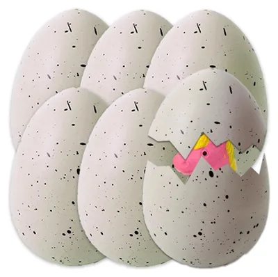 Produktbild von 6x Einhorn Ei Schlüpf Ei Schlüpfendes Einhorn Pferd im Wasser 6cm Mitgebsel