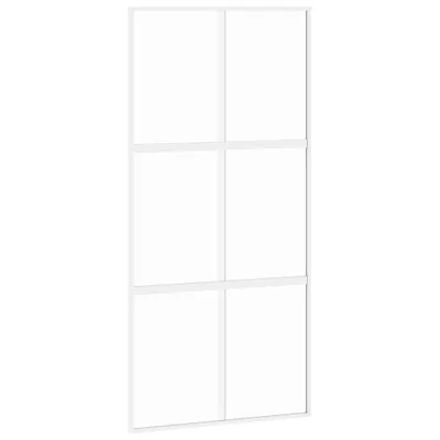 Produktbild von vidaXL Schiebetür Weiß 102,5x205 cm Hartglas und Aluminium