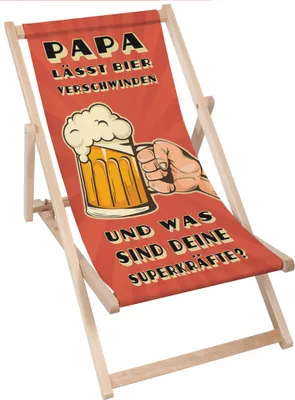 Produktbild von Dreamroots Liegestuhl klappbar Holz, Buchenholz bis zu 130 kg, Sonnenliege klappbar mit 3-stufiger Neigungsregulierung der Rückenlehne, Superkräfte
