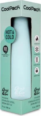 Obrázek produktu pro PATIO Bidon termiczny 500ml - stal nierdzewna, miętowy