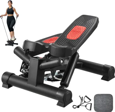 Immagine prodotto di VEVOR stair stepper, mini stepper workout, macchina cardio per l'allenamento di tutto il corpo, montascale con display LCD, capacità di carico 150 kg, nero
