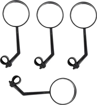 Produktbild von 4er Set Spiegel für Fahrrad | Lenkerspiegel 360° Drehbar | Rückspiegel mit Anbauposition für Links und Rechts geeignet | Fahrradspiegel mit Weitwinkel für Mountainbike Rennrad E-Bike - Farbe: schwarz
