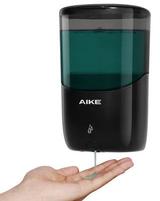 Immagine prodotto di Distributore automatico di sapone, montaggio a parete, capacità 650 ml, colore nero. Ideale per sapone liquido, adatto per cucina e bagno. Modello AK1216