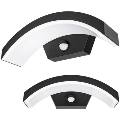 Produktbild von MasterLED Wandleuchte Außen LED 9W Neutralweiß PIR Sensor Schwarz Aluminium Wandlampe