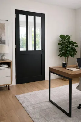Immagine prodotto di Bloc porte atelier nero H204 x L73 cm, lato tavola P. destro, GD MENUISERIES