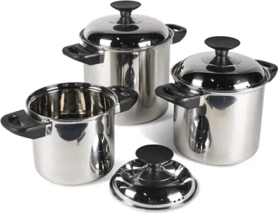 Obrázok produktu pre Kampa Space Saver, Súprava hrncov, Nerezová oceľ, Nerezová oceľ, Nerezová oceľ