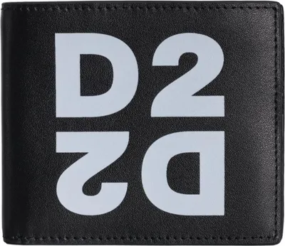 Produktbild von DSQUARED2 Herren-Ledergeldbörse D2 NERO