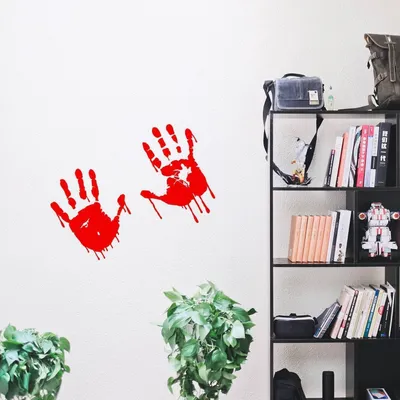 blutige Handabdrücke für Halloween – Decords Wandtattoo, Produktansicht 1